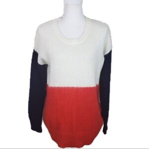 MADEWELL color block soft knit oversized sweater size Small